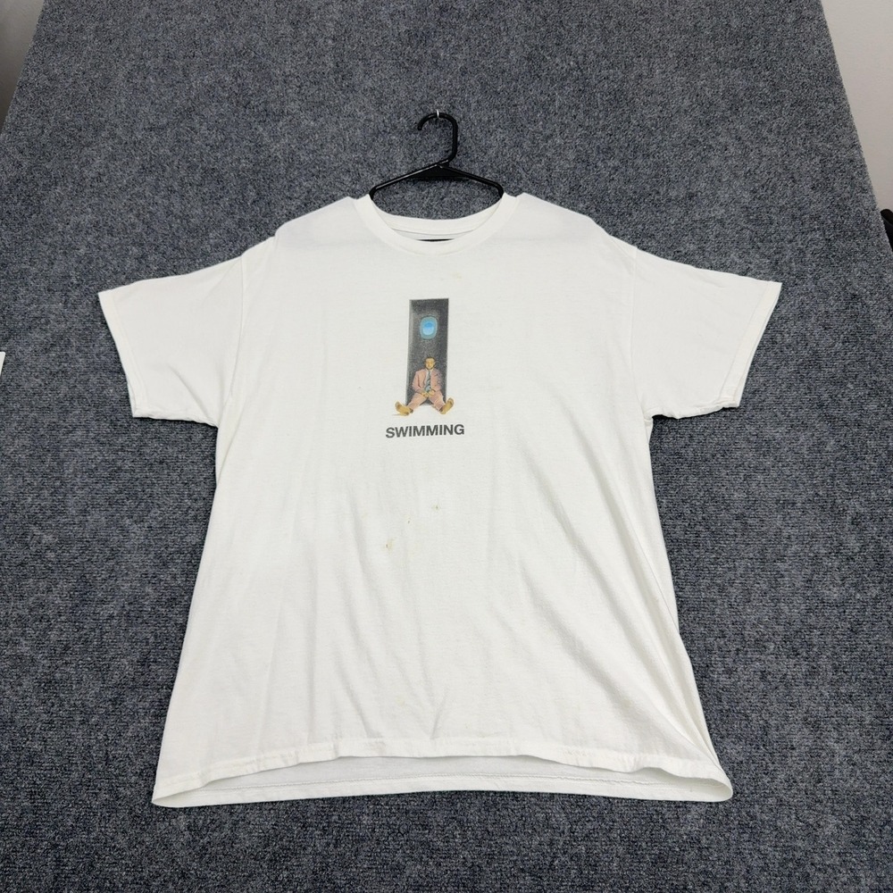 Mac Miller T Shirt Mens L White Cotton Swimming Album Art Graphic Rap Tee Street